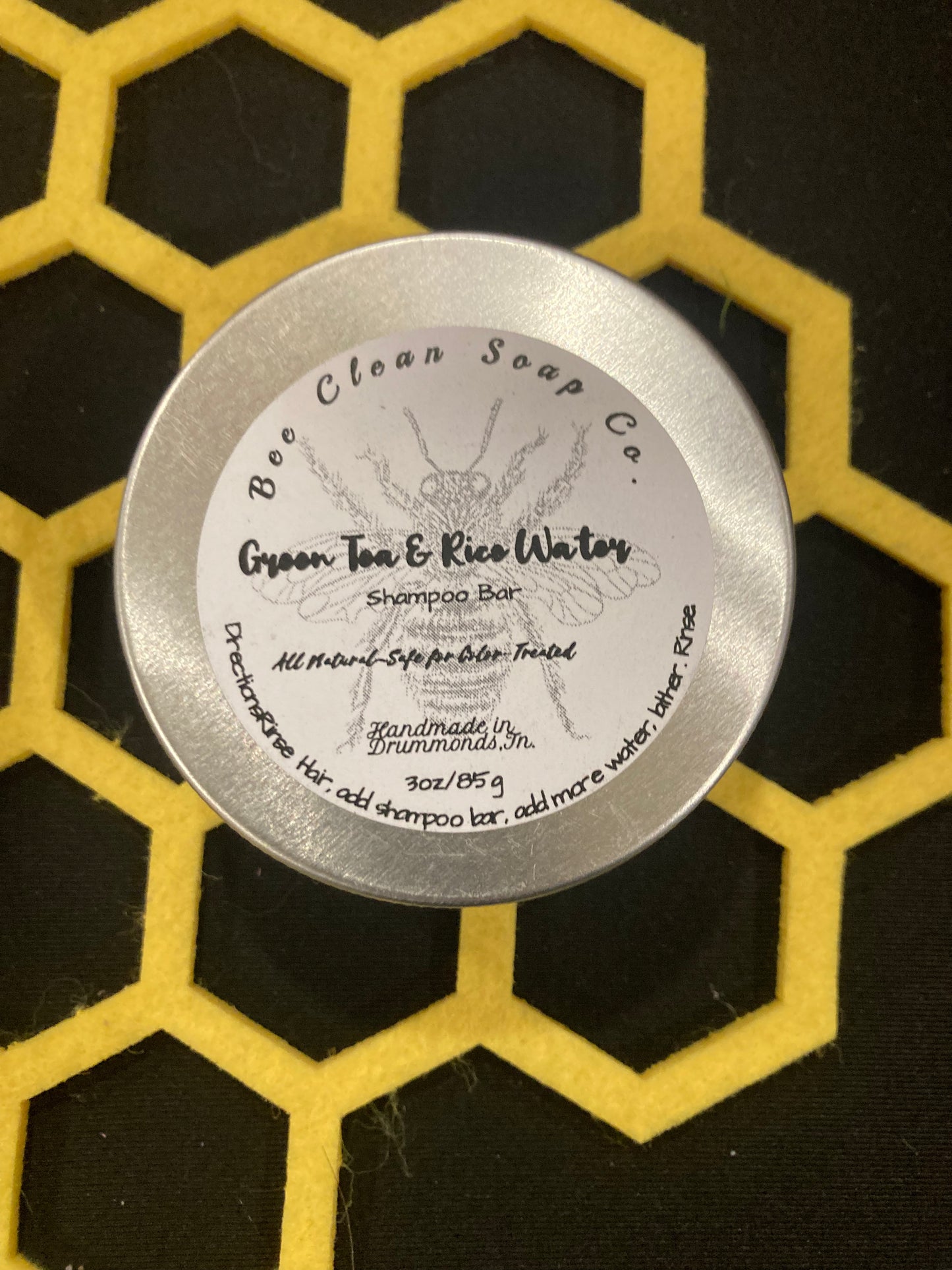 Green Tea and Rice Water Shampoo Bar